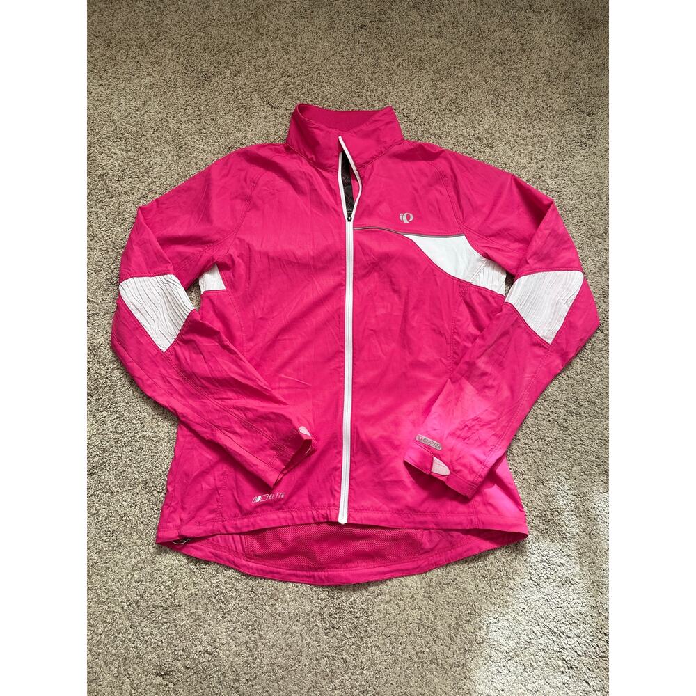 Pearl Izumi L Biking Jacket Pink Vented Athletic Sporty Lightweight Full Zip - Picture 3 of 12